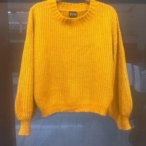 Vibrant Mustard Crew Neck Sweater